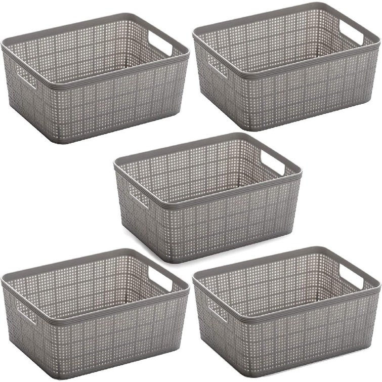 Rebrilliant Woven Plastic Basket Set | Wayfair